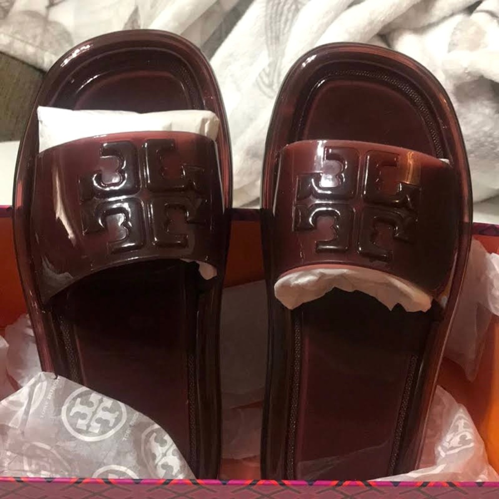 Tory Burch Jelly Slides Red